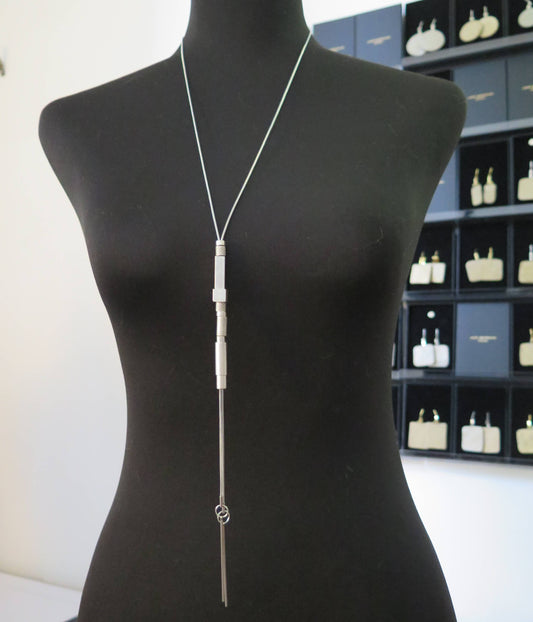 Origins silver #2 | Stainless steel and silver plate necklace