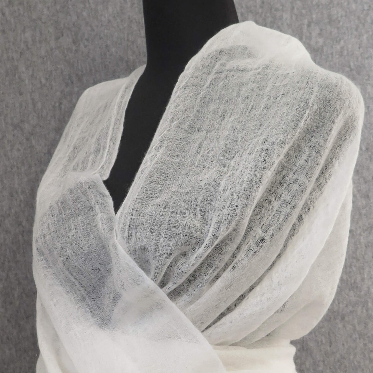 White Cashmere Scarf | Ultra light Mongolian Cashmere | All season wrap