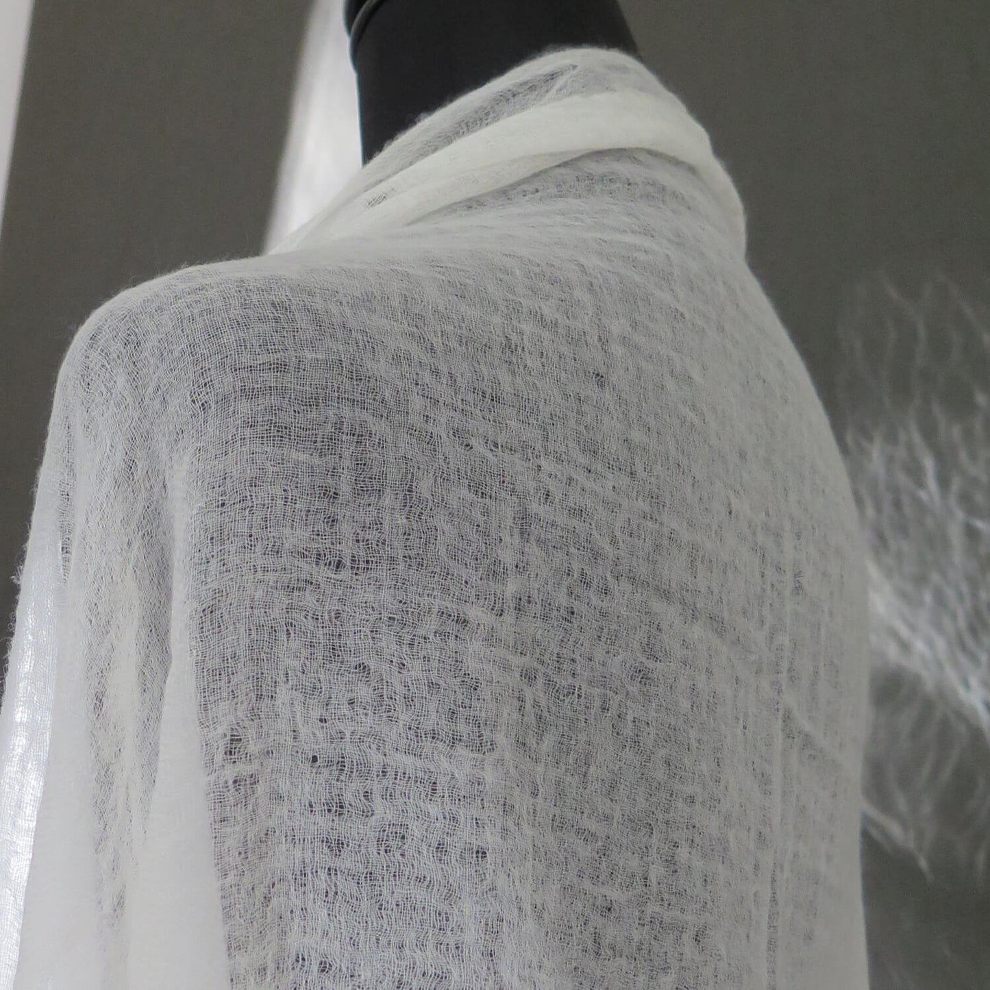 White Cashmere Scarf | Ultra light Mongolian Cashmere | All season wrap