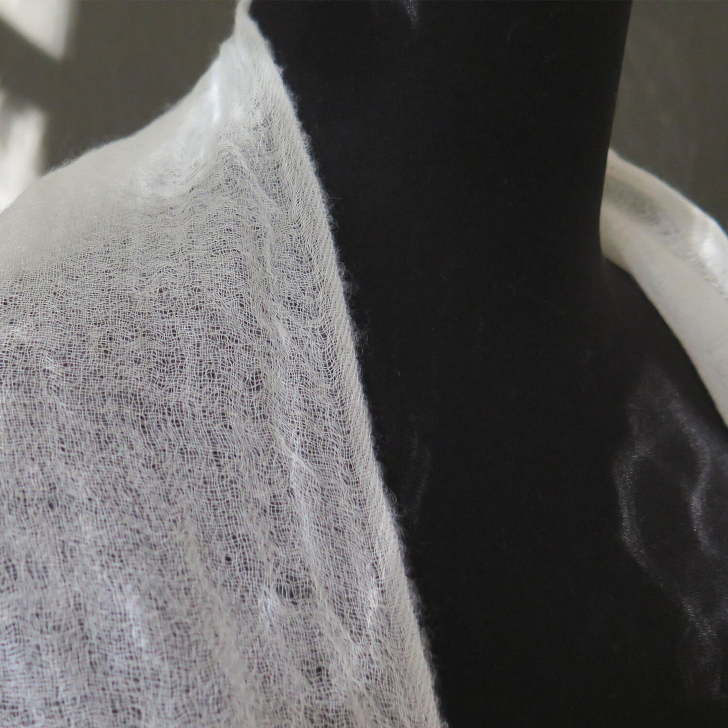 White Cashmere Scarf | Ultra light Mongolian Cashmere | All season wrap