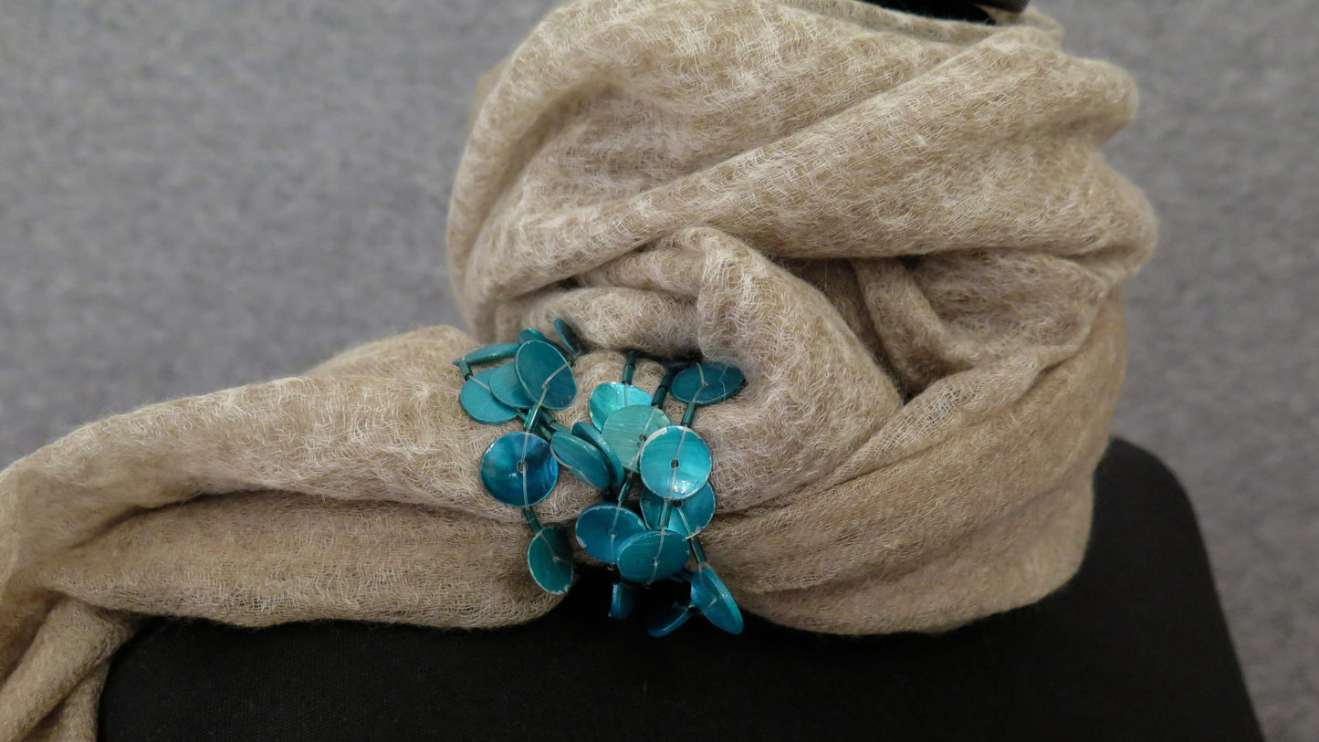 Fawn Cashmere Scarf | Ultra light Pure Mongolian Cashmere | All season wrap