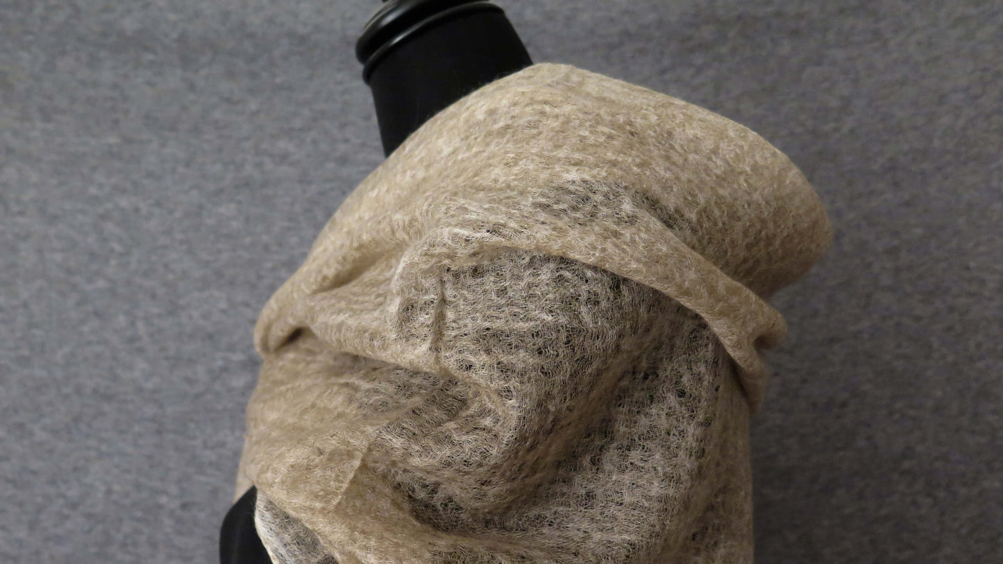 Fawn Cashmere Scarf | Ultra light Pure Mongolian Cashmere | All season wrap