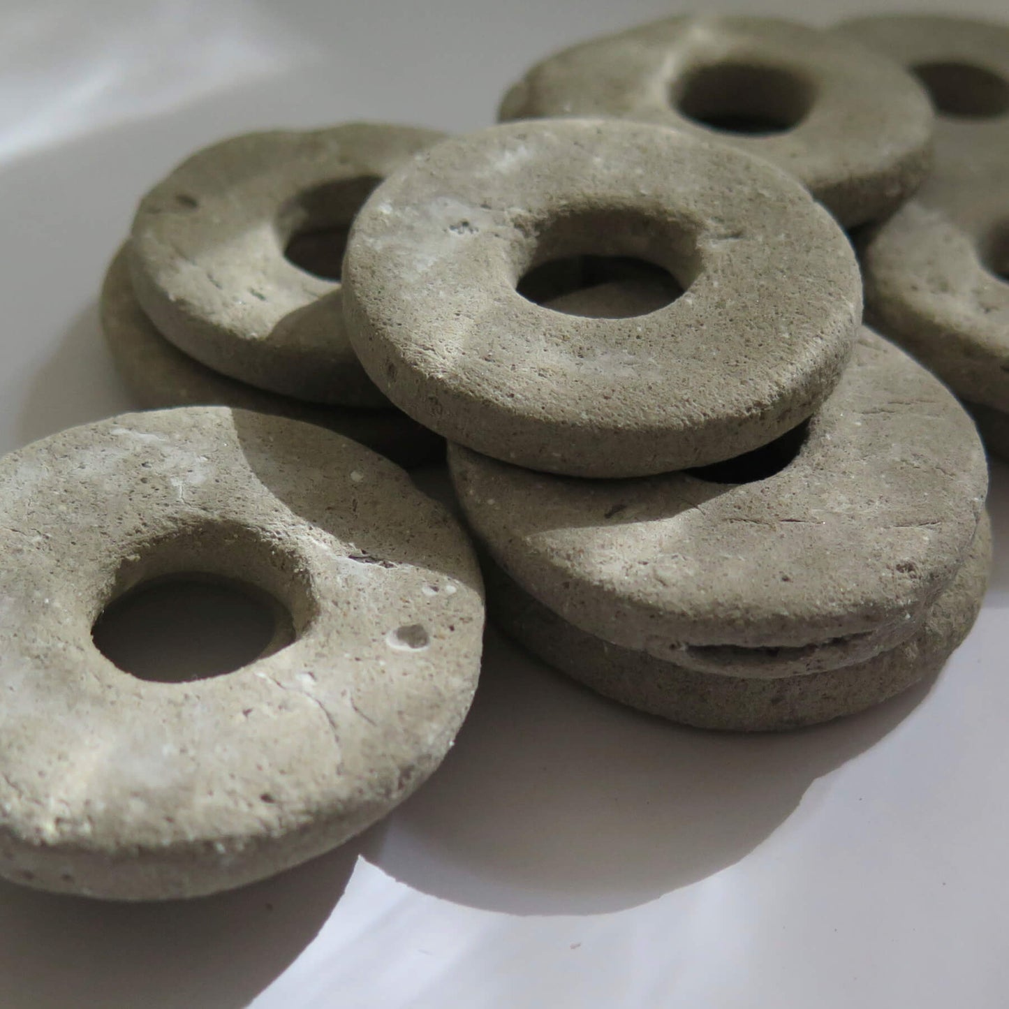 Oslo rock handmade grey pendant | Adjustable length vegan suede cord necklace