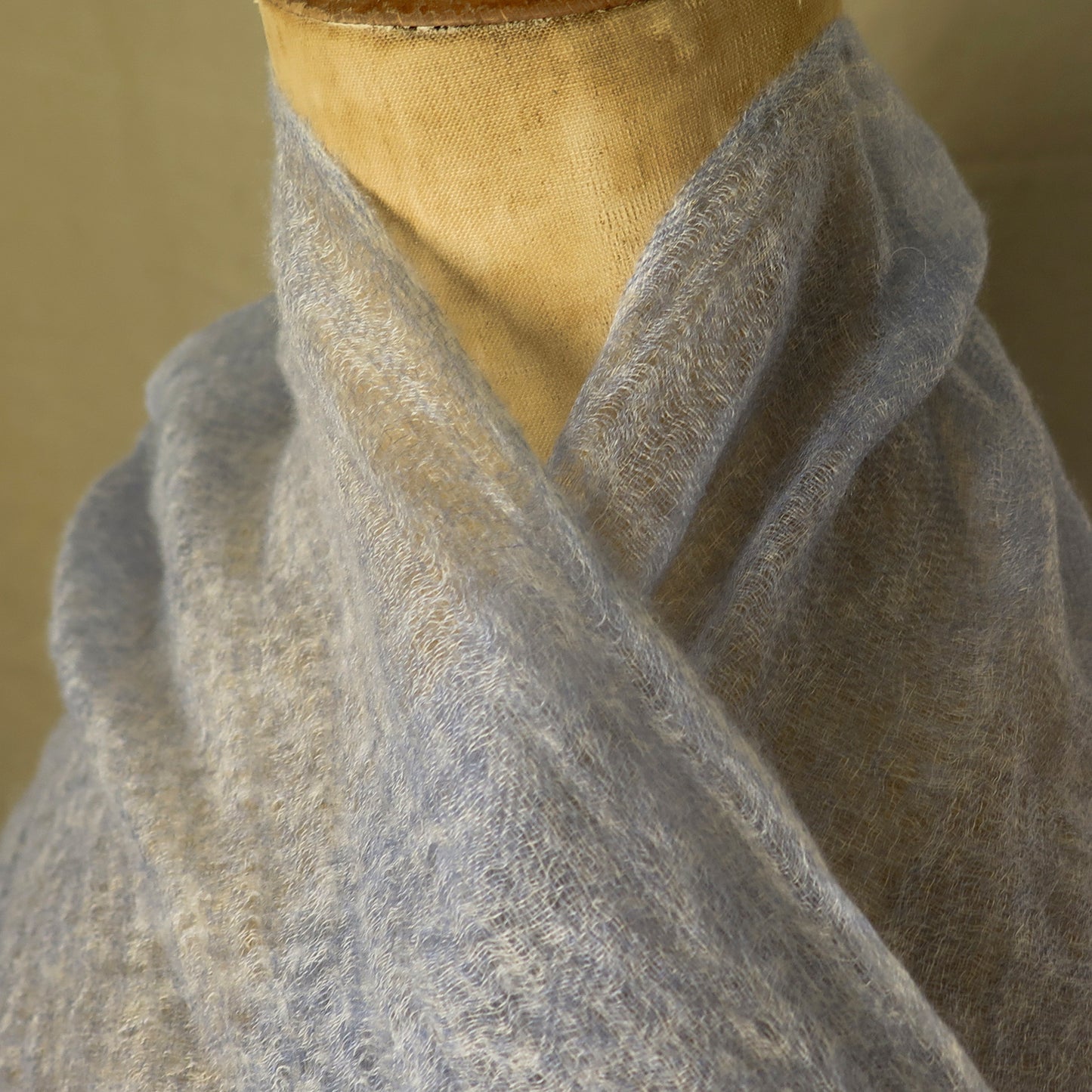 Light Blue Cashmere Scarf | Ultra light Mongolian Cashmere | All season wrap