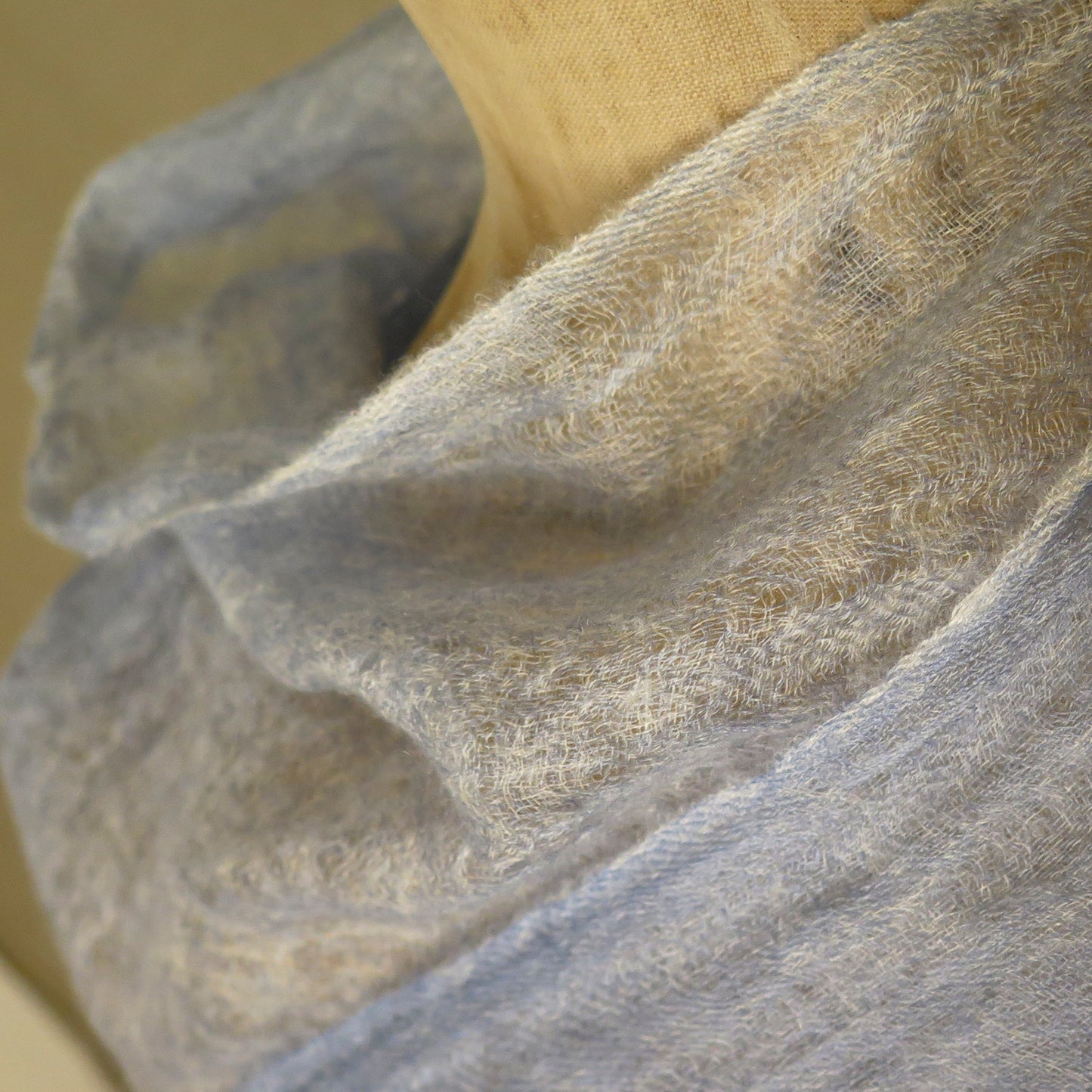 Light Blue Cashmere Scarf | Ultra light Mongolian Cashmere | All season wrap