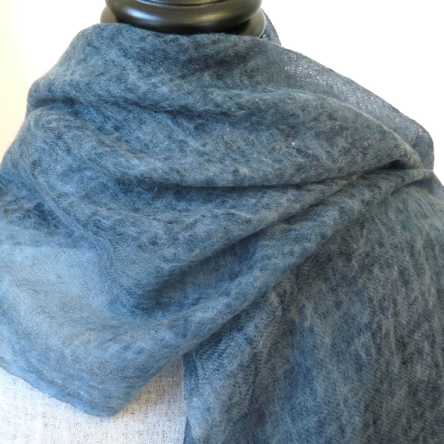 Blue Cashmere Scarf | Ultra light Mongolian Cashmere | All season wrap