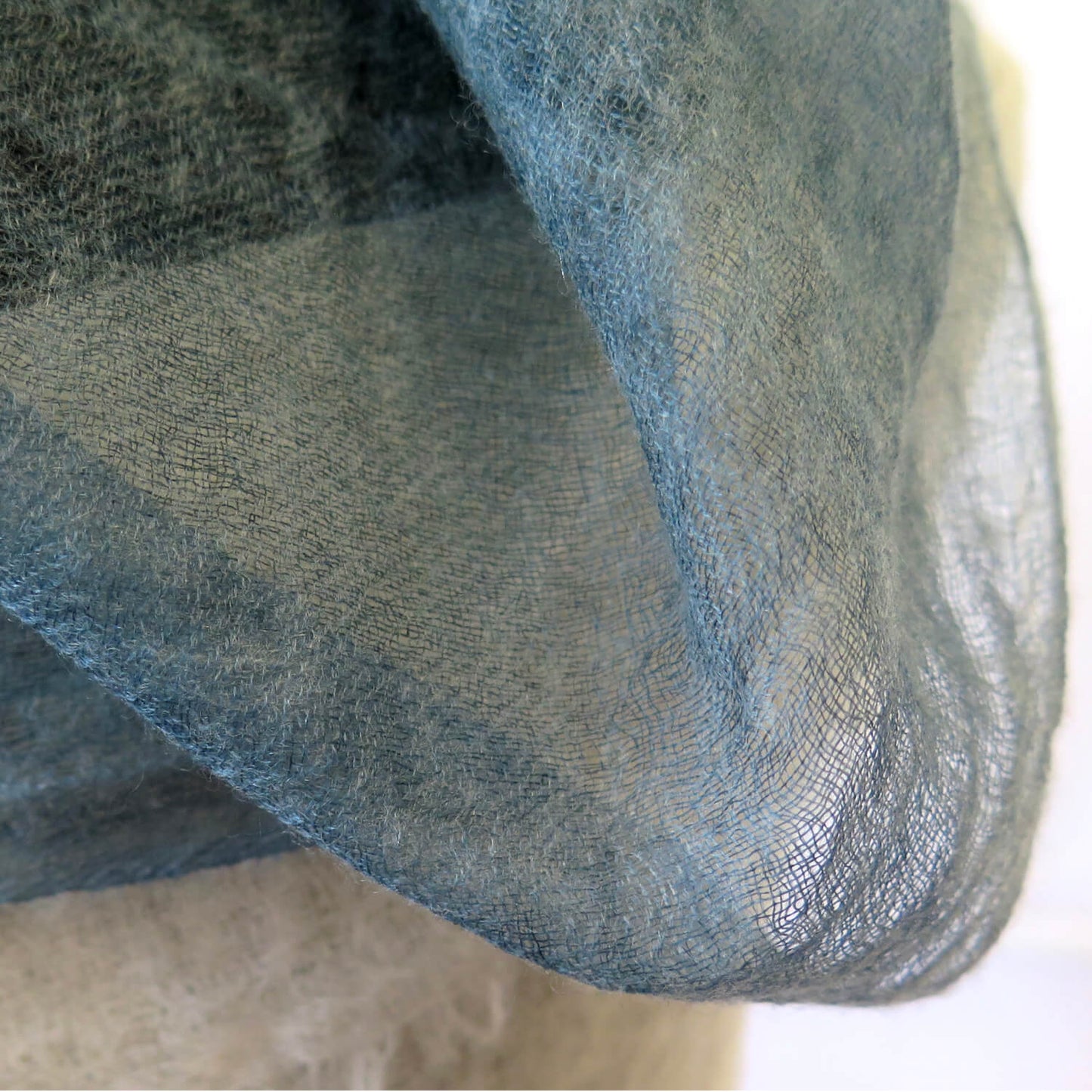 Blue Cashmere Scarf | Ultra light Mongolian Cashmere | All season wrap