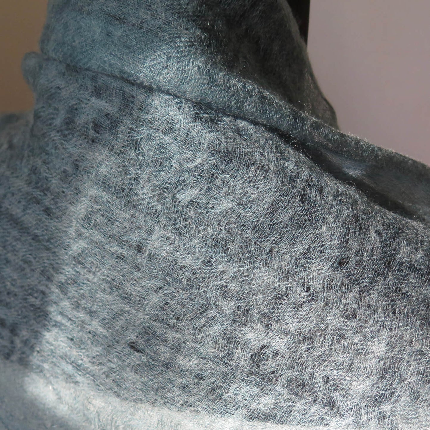 Blue Cashmere Scarf | Ultra light Mongolian Cashmere | All season wrap