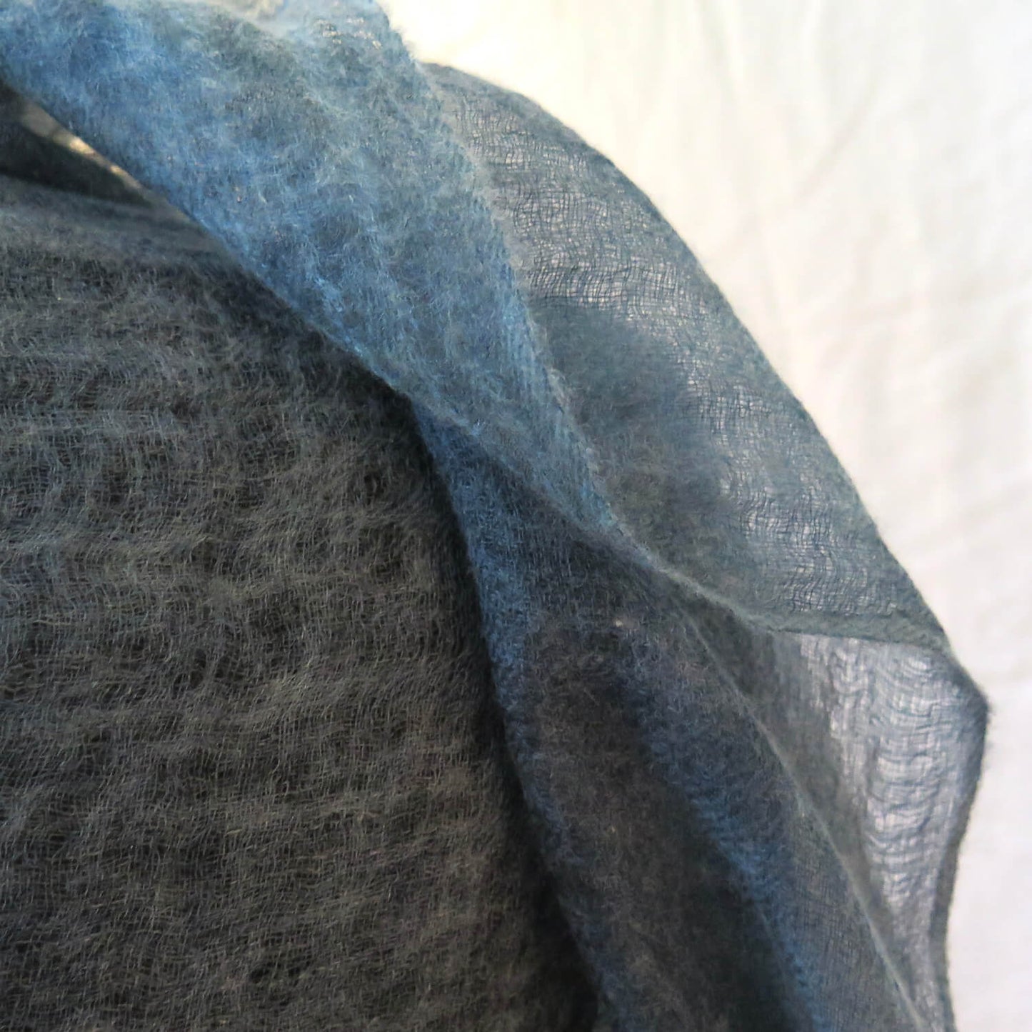Blue Cashmere Scarf | Ultra light Mongolian Cashmere | All season wrap