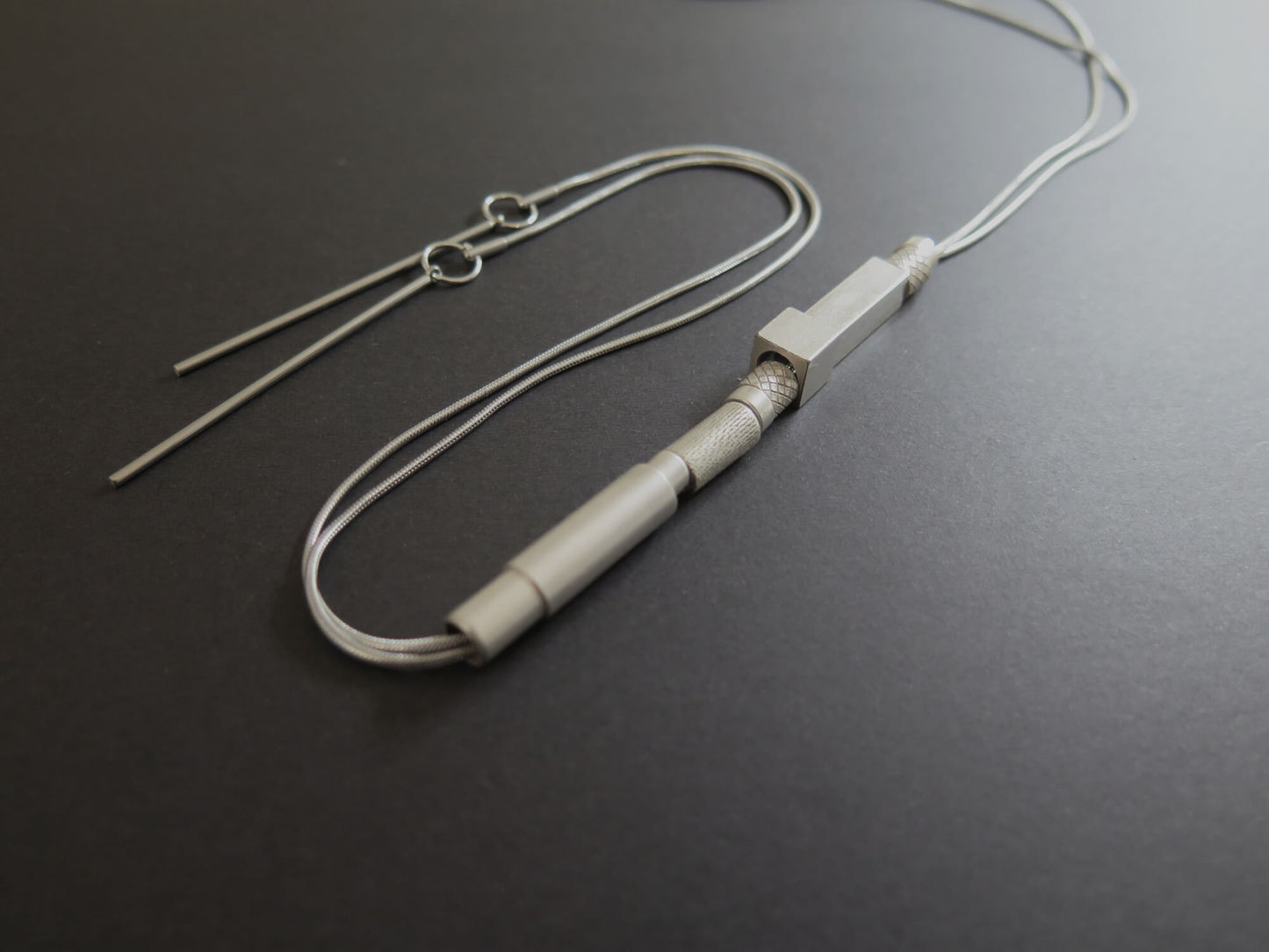 Origins silver #2  | Stainless steel and silver plate necklace