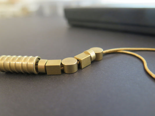 Origins gold #1 | Raw brass and gold plate necklace