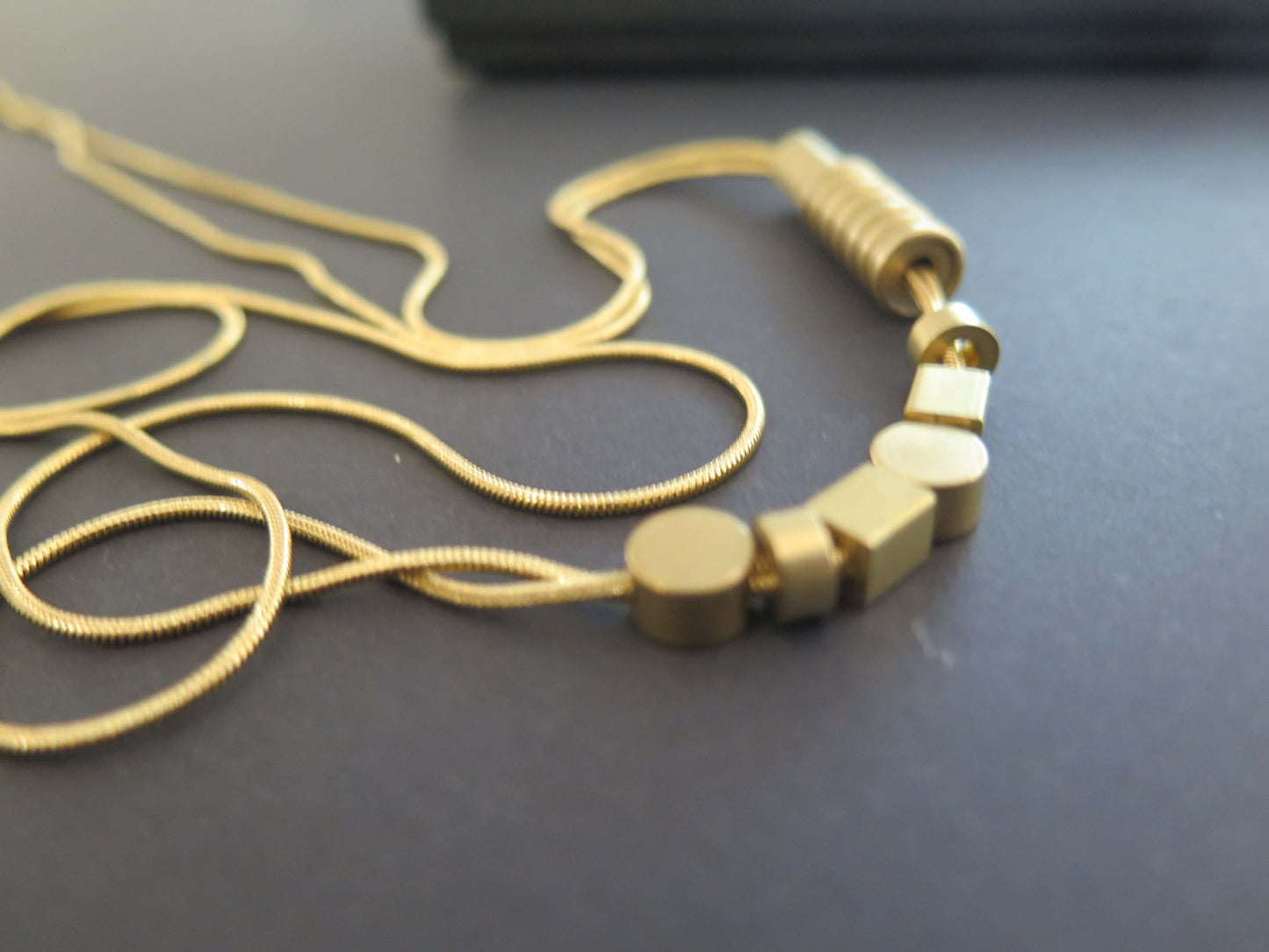 Origins gold #1 | Raw brass and gold plate necklace