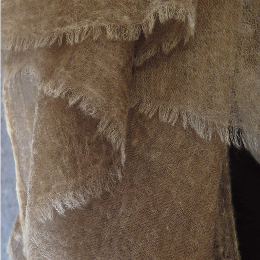 Ultra light Mongolian Cashmere | All season wrap | Fawn