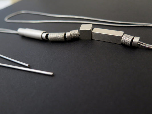Origins silver #2  | Stainless steel and silver plate necklace