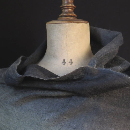 Charcoal Japanese Watercolour Cashmere Scarf  | Ultra light Pure Mongolian Cashmere | All season wrap