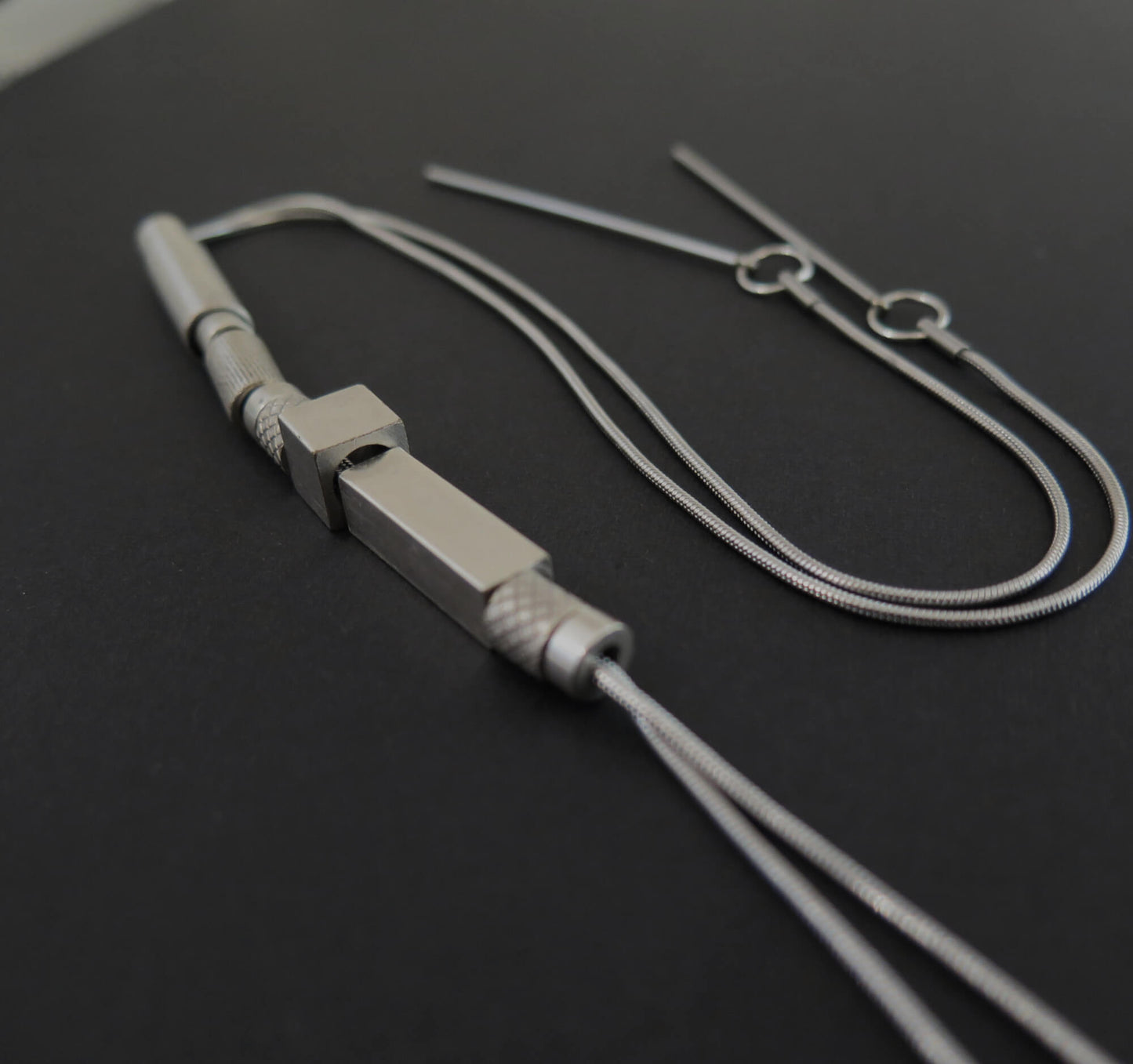 Origins silver #2  | Stainless steel and silver plate necklace