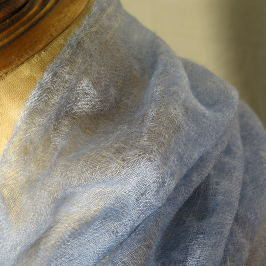 Light Blue Cashmere Scarf  | Ultra light Mongolian Cashmere | All season wrap