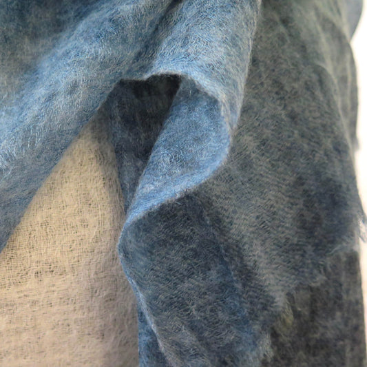 Blue Cashmere Scarf  | Ultra light Mongolian Cashmere | All season wrap